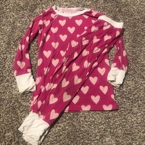 Little Bum Bums Heart Patterned Pink Kids Pajamas
